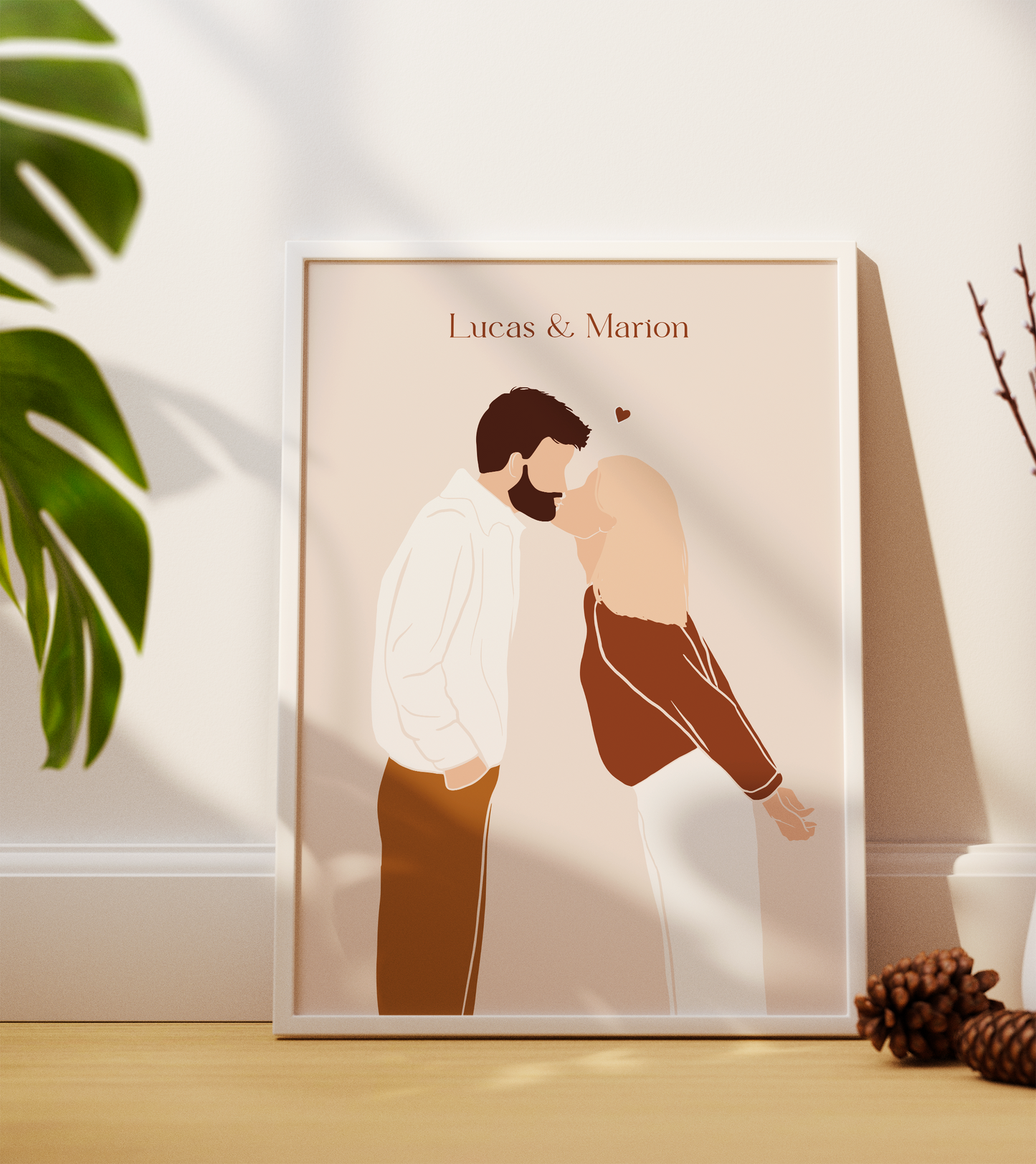 Affiche Couple "Date de Rencontre" Personnalisée