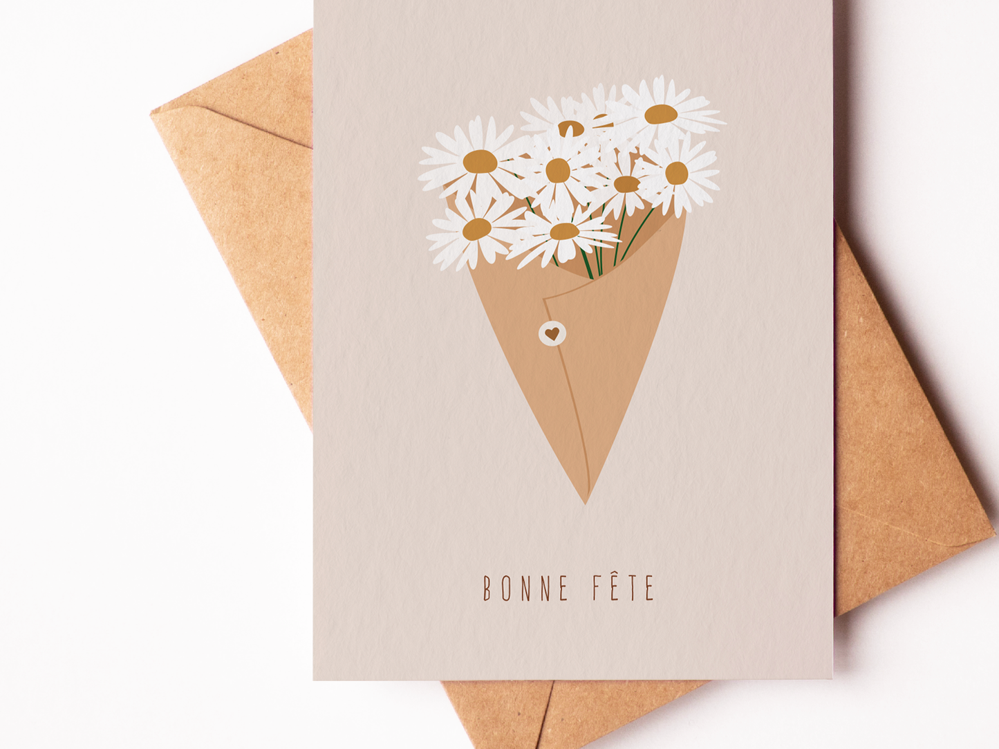 Carte Bonne Fête - Bouquet de Marguerites