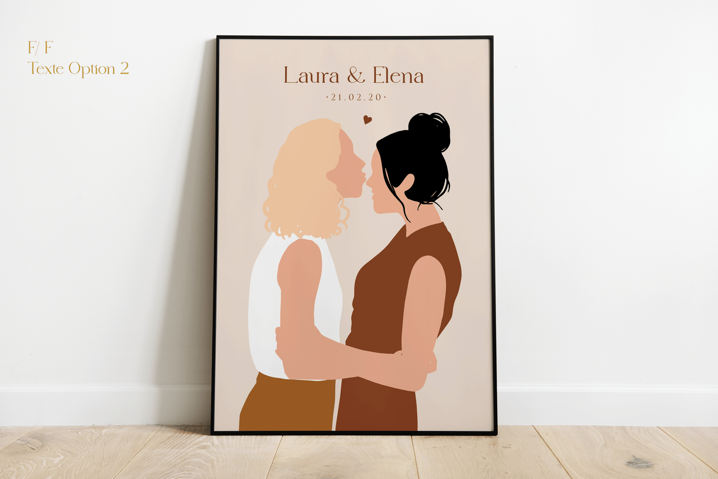 Affiche Couple "Date de Rencontre"  Personnalisée