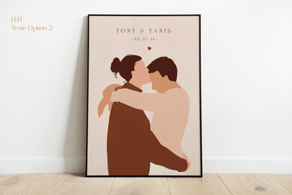 Affiche Couple "Date de Rencontre"  Personnalisée