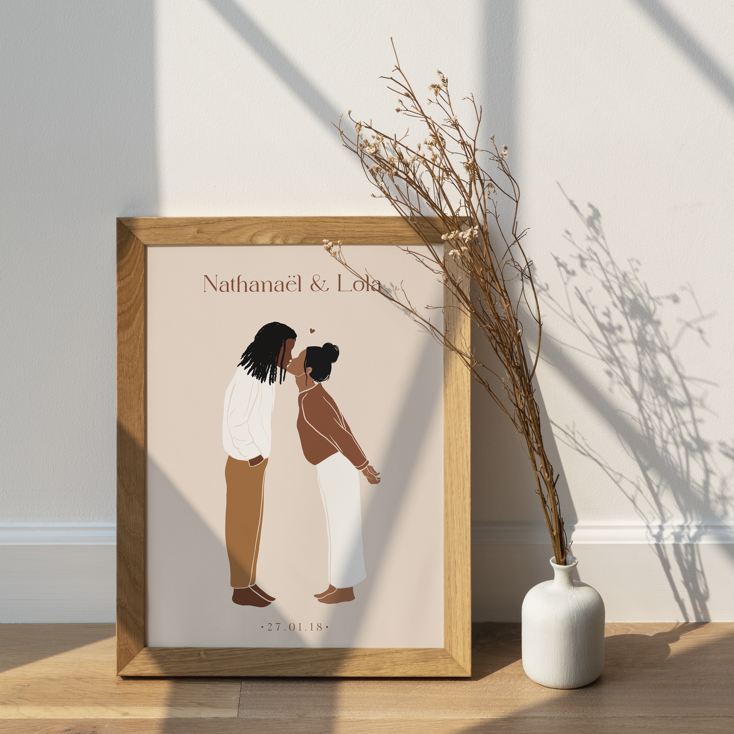 Affiche Couple "Date de Rencontre"  Personnalisée