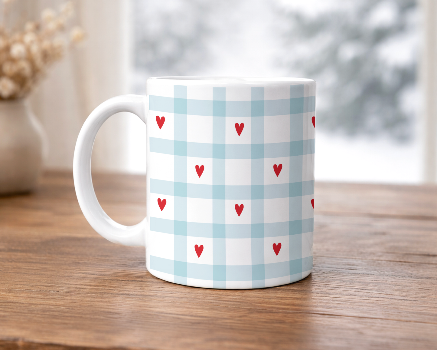Mug Vichy Cœurs